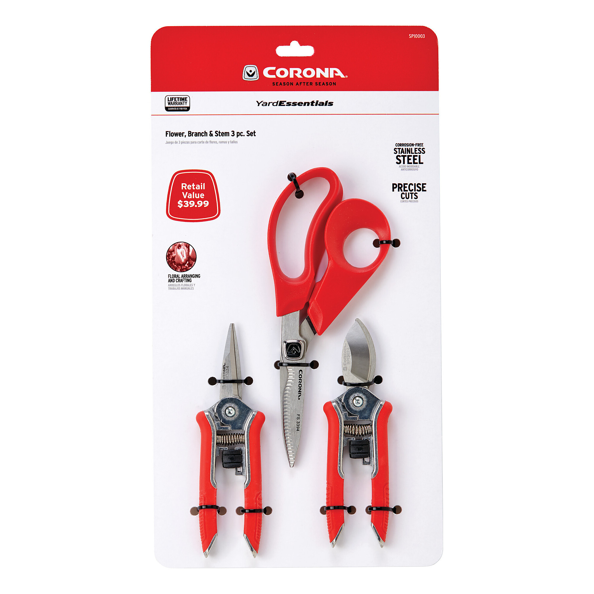 Corona Flower, Branch & Stem Set — 3-Pc., SuperDuty Bypass Lopper, 37in. Hickory Handles, 3in. Cut Capacity, Model# SP10003